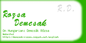 rozsa demcsak business card